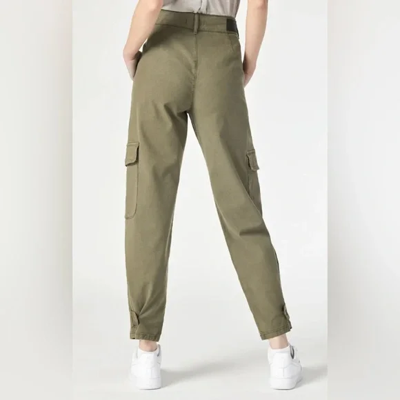 Mavi Elsie cargo pants in olive green - Picture 2 of 16